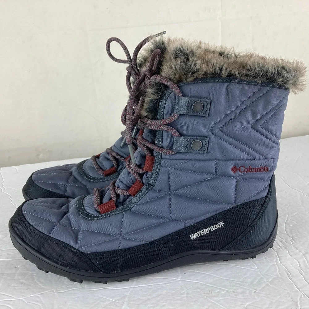 Columbia Minx Mid II Winter Boots Women Sz 9 Waterproof Faux Fur Gorpcore 2.